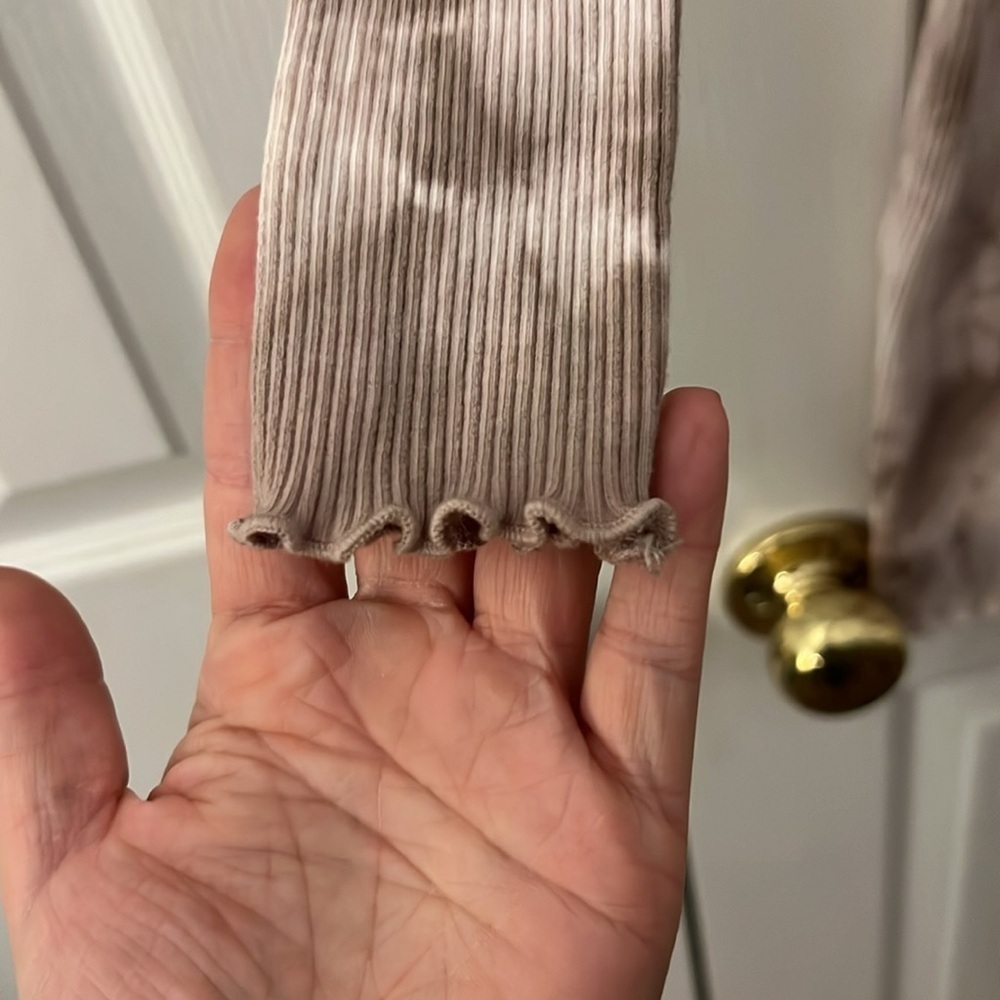 NWOT Final Touch Womens Small Tan Tie Dye Ribbed Dress - Picture 4 of 7